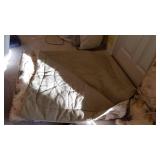 Queen reversible comforter, bedakirt and 2 pillow shams