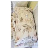 Queen reversible comforter, bedakirt and 2 pillow shams
