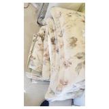Queen reversible comforter, bedakirt and 2 pillow shams