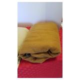 Brown electric blanket (works) and blanket