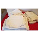 Twin fitted and flat sheets (one white complete sheet)