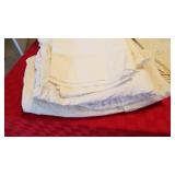 Twin fitted and flat sheets (one white complete sheet)