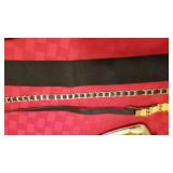 Rai Freed snakeskin belt, belts, clutch and makeup bag