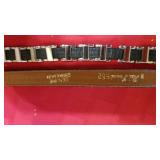 Rai Freed snakeskin belt, belts, clutch and makeup bag