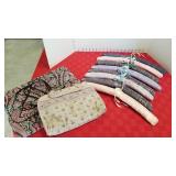 Makeup bags and padded hangers
