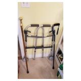 Invacare walker, Bubba Stik and cane