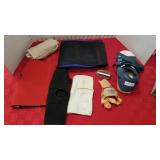 Assorted braces and Darco shoe