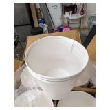 SOLO Cup Company 165 Oz Double Wrapped Unwaxed Paper Buckets, White, 100 count