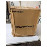 SOLO Cup Company 165 Oz Double Wrapped Unwaxed Paper Buckets, White, 100 count