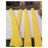 Interlocking Mat Edging, 3 ft 3 in Mat Length, 3 in Mat Width, Yellow
