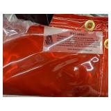 Transparent Vinyl Welding Screen, 6 ft H x 8 ftW x 0.014 in Thick, Orange