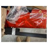 Transparent Vinyl Welding Screen, 6 ft H x 8 ftW x 0.014 in Thick, Orange