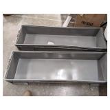 Straight Wall Container, Gray, 7 1/2 inH x 48 inL x 15 inW