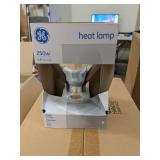 GE Incandescent 250-Watt, Br40 Clear Heat Lamp Light Bulb, 4 Year Life, E26 Medium Base, 6pk