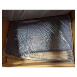 OSP Home Furnishings Main Street Woven Indigo Chair with Interlace Weave Fabric and Espresso Finish Wood Arms by Ave Six