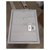 Salisbury 3504ARU recess mounted vertical mailbox with four doors