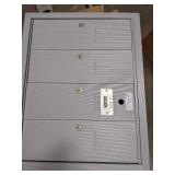 Salisbury 3504ARU recess mounted vertical mailbox with four doors, BROWN