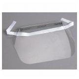 Disposable Face Shield Assembly: Hook-and-Loop, Polyester, Anti-Fog, Clear