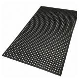 Drainage Runner, 15 ft L, 3 ft W, 1/2 in Thick, Rectangle, Black