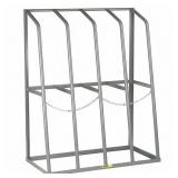 Vertical Bar Rack: Standalone, 48 in x 24 in x 60 in, 4 Bays, Gray, Vertical
