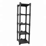 Freestanding Open Plastic Shelving 14-3/8 W x 20 D x 48 H 200 lb Load Cap. 5 Shelves Gray