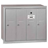 Salisbury 3504ARU recess mounted vertical mailbox with four doors