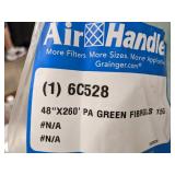 Air Filter Roll, 260 ft Nominal Width, 48 in Nominal Height, MERV 5, Fiberglass