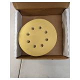 Hook-and-Loop Sanding Disc, Coated, 8 Hole, 5 in Disc Diameter, 320 Abrasive Grit, PK 50