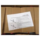 Cable Seals, Aluminum, Red, 12 in Cable Length