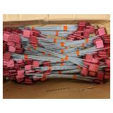 Cable Seals, Aluminum, Red, 12 in Cable Length