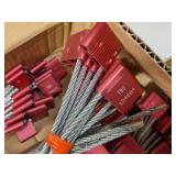 Cable Seals, Aluminum, Red, 12 in Cable Length