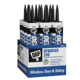 DAP Dynaflex 230 10.1 oz. Black Premium Exterior/Interior Window, Door and Trim Sealant (12-Pack)