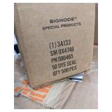 Regular Duty Seals, Open Seals, Fits Strap Width 1/2 in, Flat Seal Surface Type, Steel