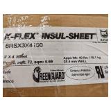 36 in x 48 in NBR/PVC Insulation Sheet, 1 in Thick, 4.0 Approx. R Value, Black