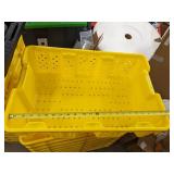 yellow stackable bins 2pk