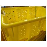 yellow stackable bins 2pk