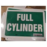 10pk full cylinder green warehouse sign