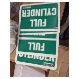 10pk full cylinder green warehouse sign