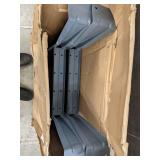 Flared Leg, 4-3/4Wx30Dx32 H, Indl Gry, PK2