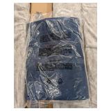 Mainstays Metal Arm Futon, Black Metal Frame with Blue Mattress