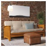 Kali 6 Inch Thermobonded High Density Polyester Fill Futon Mattress, Full, Tan Microfiber