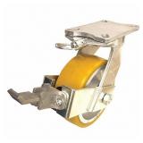 Retail: $328 Kingpinless Plate Caster, Swivel, Polyurethane, 2500 lb, 8 in Wheel Dia.