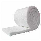 2 in Thick Ceramic Fiber Insulation, 12.5 ft x 48 in, 8 cu ft/lb Insulation Density