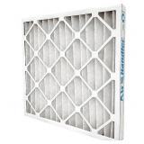 General Use Pleated Air Filter, 24x24x2, MERV 8, High Capacity, Synthetic, Beverage Board