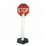 4-Way Stop Sign with Base, Sign Legend Stop, MUTCD Code R1-1, 56 in x 11 in