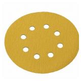 Hook-and-Loop Sanding Disc, Coated, 8 Hole, 5 in Disc Diameter, 320 Abrasive Grit, PK 50