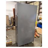 Retails: $1100 Wardrobe Locker: 36 in x 18 in x 72 in, Louvered, 3 Tiers, 3 Units Wide, Padlock Hasp, Steel