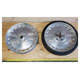 Pair of Dragster Center Line 17in rims  with 1 Cheng Shin tire