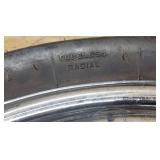 New Metzeler ME 880 Marathon 200-50ZR 18m-c (76w) Rear Motorcycle Tire mounted on a spoked chrome rim