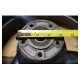 Used Michelin Radial Pilot Sport 190/50 ZR 17 73w Rear Motorcycle Tire mounted on 3 Point Painted Aluminum rim (worn spots in tread)